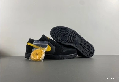'Black 1 Low University Gold' Air Jordan 0728